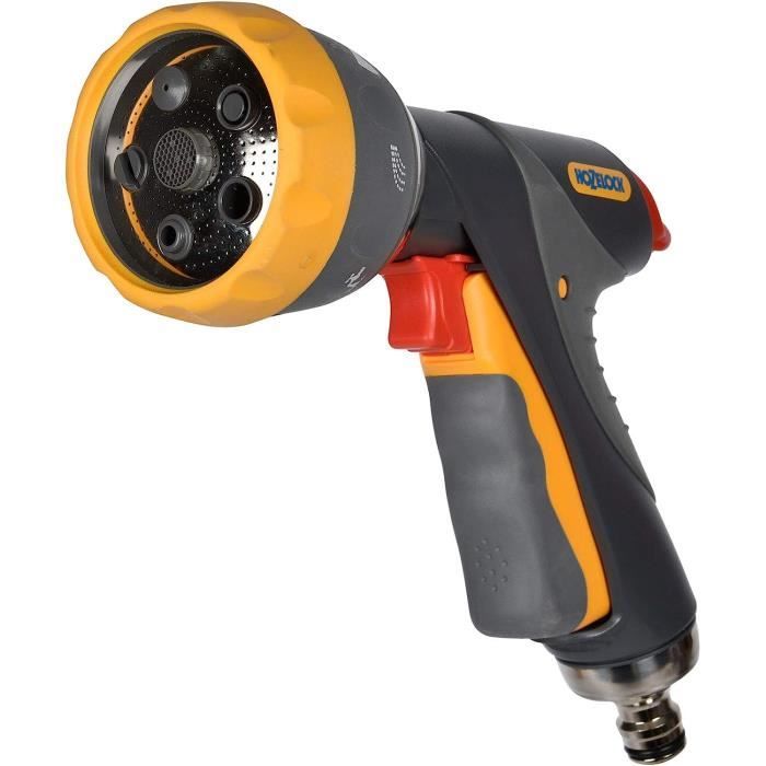 HOZELOCK - Kit Pistolet d'Arrosage Multi-Jets Pro 19 mm (3/4) : Kit Complet, Nécessaire de Connections Flexible et Confort, 1 Pistolet Multi-Jets Pro Métal, 1 Connecteur Aquastop Plus [2373 0000