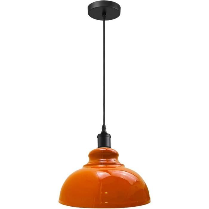 Suspension Industrielle LEDSONE Vintage - Abat-Jour Métal Avec Ampoule E27