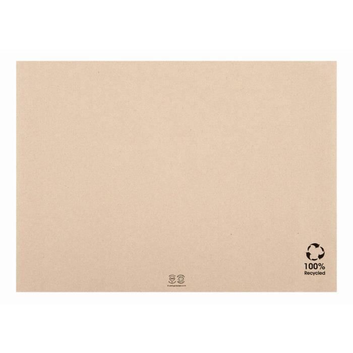 500 Sets De Table Pour Plateau Self-service – 28 X 35 Cm – Papier Recyclé Naturel 48 G/m² – Par García De Pou