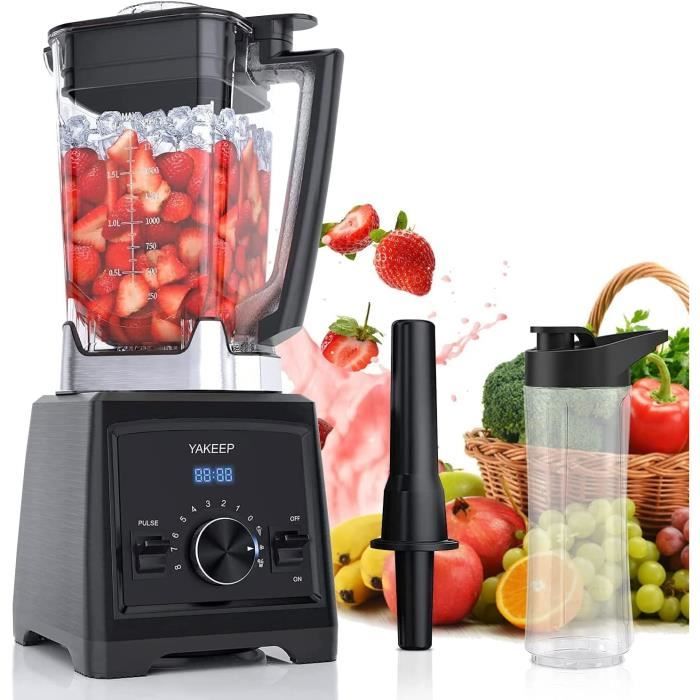 Blender Mixeur Multifonctions 2000W, Blender SmoothieSoupe Puissant, 2L Grande Capacité, 8