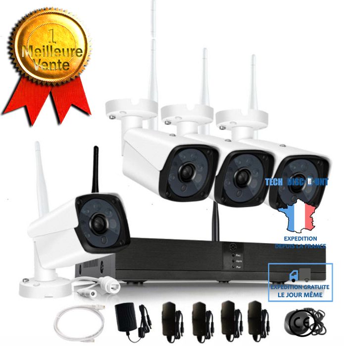 TD® Caméra de vidéosurveillance à la maison d'usine HD sécurité sans fil caméra de surveillance wifi ensemble de caméras réseau