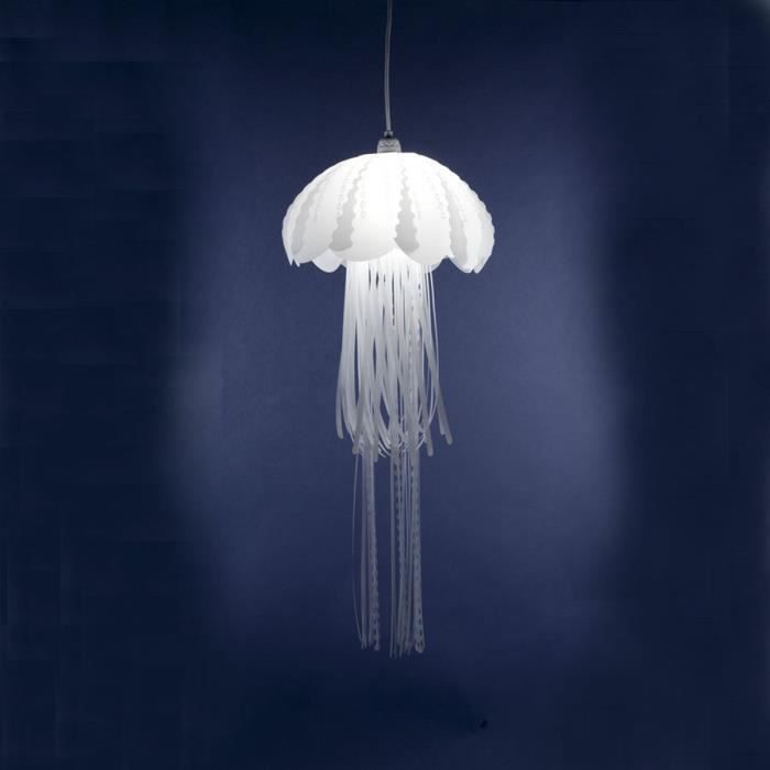 Led Lampe De Plafond Suspension Lustre Abat Jour Meduse Eclairage