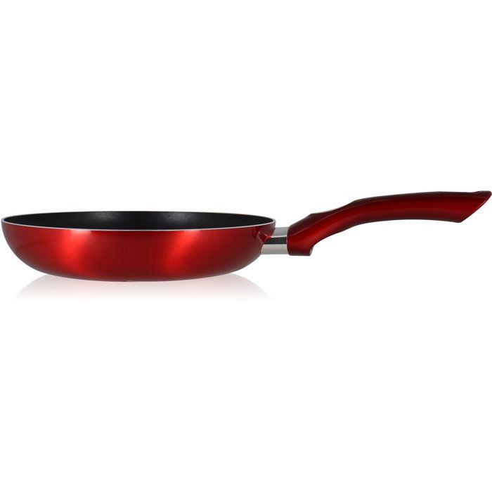 Poêle - MENASTYL - 24 cm - Aluminium - Cerise - Compatible induction