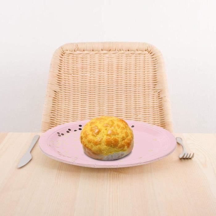 Assiette En Papier Jetable Sûre Et Non Toxique De 18 Cm 7,0 Pouces