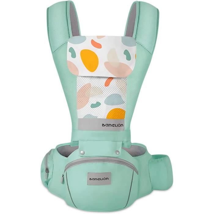 Porte-Bébé Ergonomique 3D Mesh 4 Positions - 4 Mois à 18 Kg Noir 100% Coton