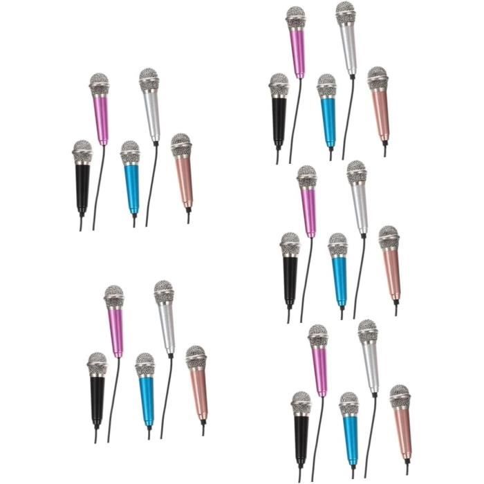 25 Pièces Micro De Chant Pour Mobile Microphone De Studio Petit Micro Pour Téléphone Microphone