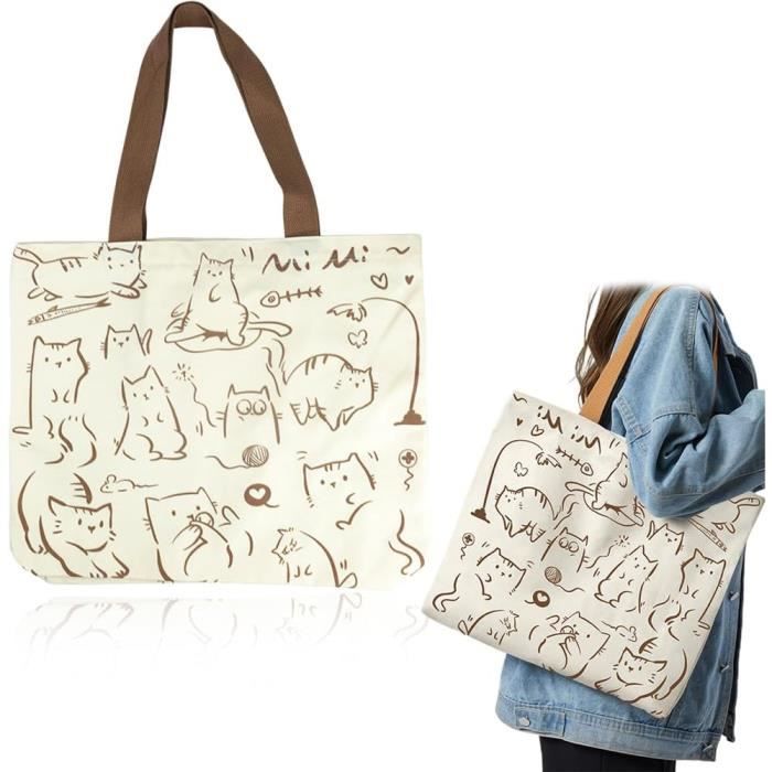 Sac De Plage Tote Bag Femme - Tissu Tricoté Vintage, 41x58 Cm, Léger Et Respirant - Pour Vacances, Shopping