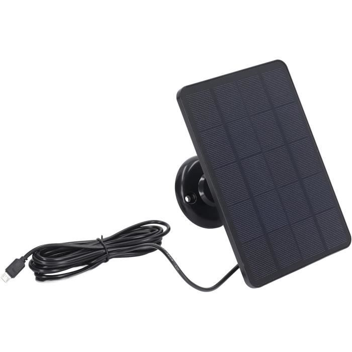 Panneau Solaire étanche IP65 4W – Chargeur Pour Caméra De Sécurité, Support Orientable, Câble 3m, Double Port USB