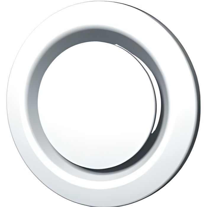 Bouche VMC 80 réglable - UNELVENT - Double flux - 100mm - 115mm - Blanc