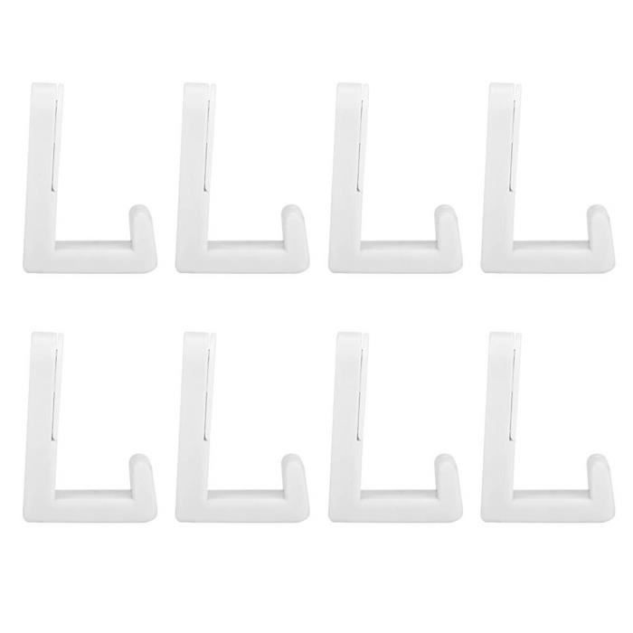 4PCS Crochets Muraux non Marquants Blanc Crochets à Serviettes