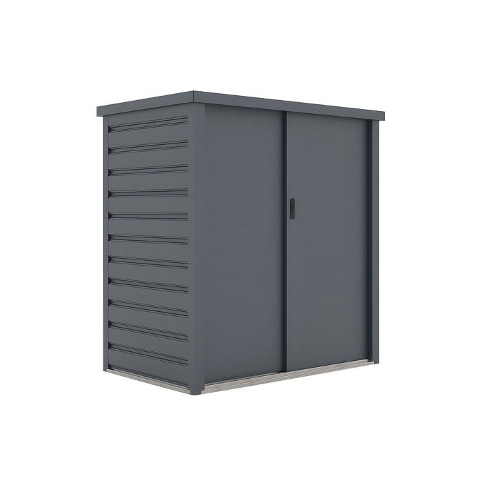Armoire de rangement de jardin en métal acier galvanisé gris 131 m3 125x80x131 cm REIVAX
