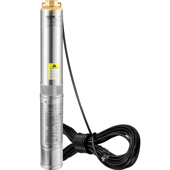 Pompe De Puits Profond AREBOS Pompe De Puits Pompe Submersible Pompe De Jardin Pompe A Eau 2200 W 9000 L H