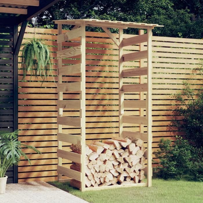 vidaXL Pergola avec toit 100x90x200 cm Bois de pin - vue 2