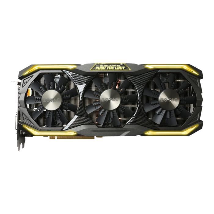 ZOTAC GeForce GTX 1080 AMP! Extreme Edition carte graphique GF GTX 1080 8 Go GDDR5X PCIe 3.0 x16 DVI, HDMI, 3 x DisplayPort