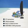 Housse de Protection Diamètre de Parasol 2-4 M, Imperméable Résistant à UV Intempéries   Parasol Déporté 210D Oxford 280x46x81x30cm-1