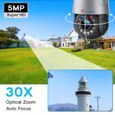 Caméra de surveillance extérieure Ctronics 3G/4G LTE 5MP avec Zoom optique 30X Vision nocturne 150M Carte SIM PTZ 355°90°-1