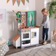 KidKraft - Cuisine en bois pour enfant Terrace Garden, avec 30 Accessoires et machine à glaçons inclus - EZ Kraft-1