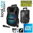 Enceinte Active - KoolStar SPACER08 karaoke autonome batterie 8" - 200W - USB/BT/SD + Micro + Tel-1