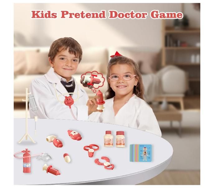 Malette Docteur Enfant 2-5 Ans - Kit Médecin Avec Stéthoscope Lumineux & Accessoires Réalistes