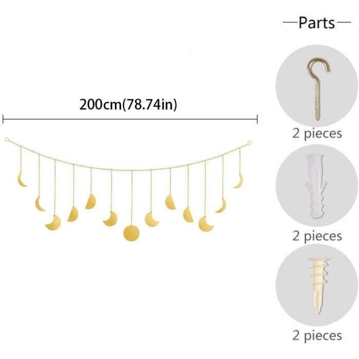 Autocollants de fenêtre de phase de lune autocollants en verre arc-en