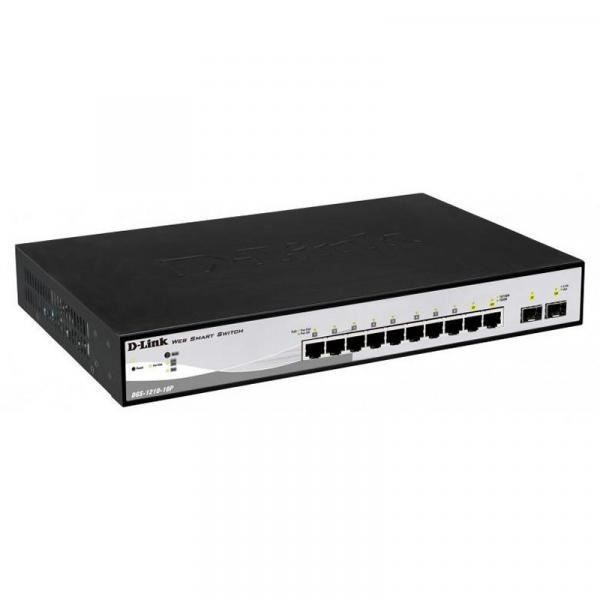 Switch - D-Link - DGS-1210-10P/E - 8 ports PoE RJ-45 - 2 ports SFP ...