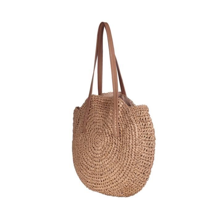 Sac en outlet raphia rond