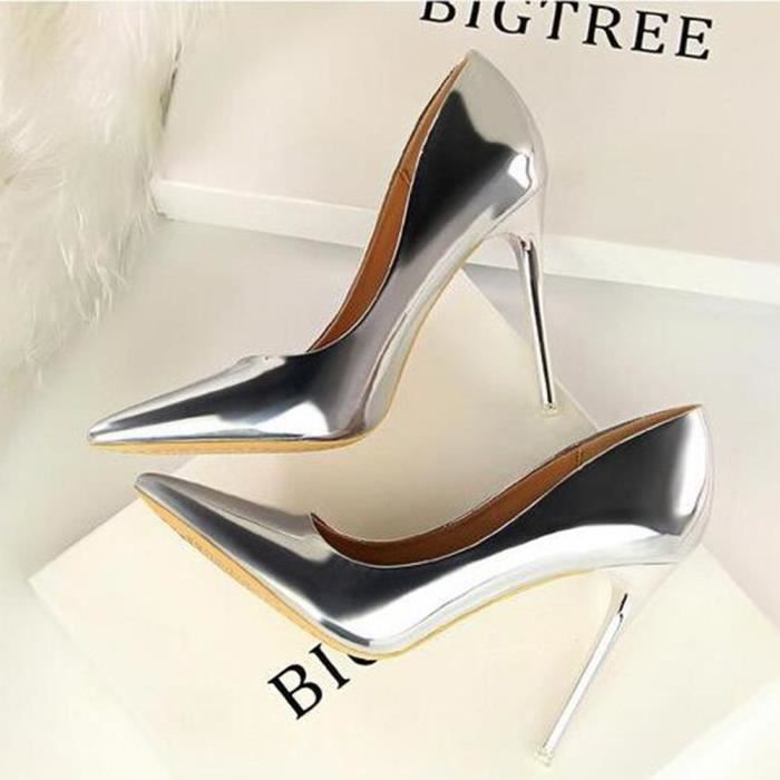 Escarpins femme argenté new arrivals