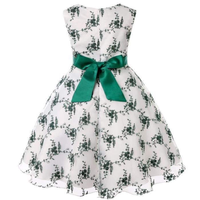 ROBE Fille 2021 nouvelle robe en dentelle elegante robe de soiree vert GJ Vert Cdiscount Pret a Porter