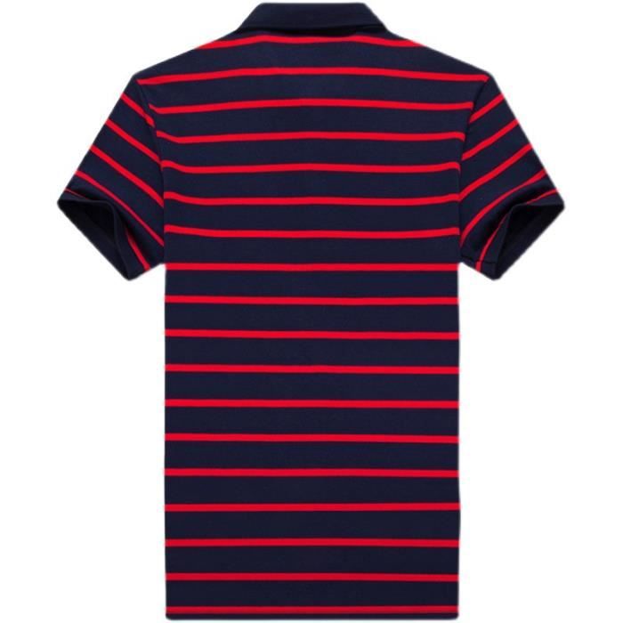 Polo Homme de Marque Luxe rayé T-shirt Hommes de revers Vêtements Manteau  Tee shirt Manches longues Noir Noir - Cdiscount Prêt-à-Porter