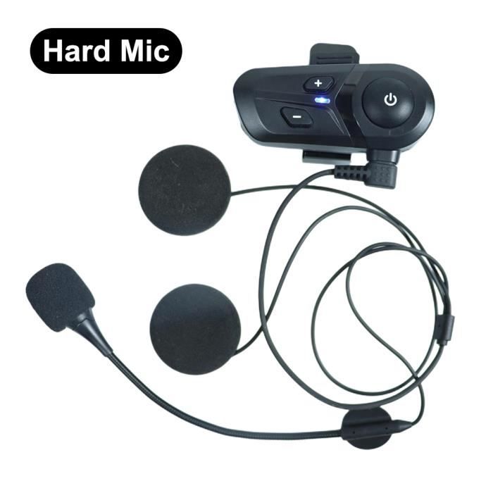 Casque Moto Bluetooth Interphone Avec Batterie Longue Durée - Contrôle Bruit, Mains Libres & Radio FM