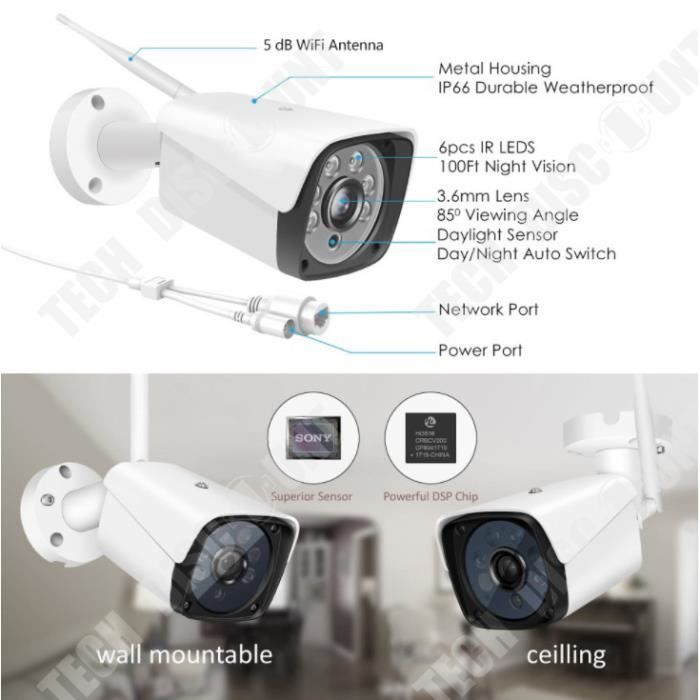 Enregistreur de vidéo-surveillance pour caméras IP - Cdiscount