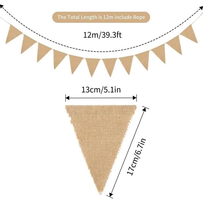 Guirlande De Fanions En Tissu Roba Little Stars - 12 Drapeaux Triangles, 2m, Décoration Chambre Bébé Et Enfant Gris