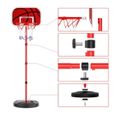 Panier de Basket, Ajustable Portable pour Enfants, Hauteur Réglable de 63-150cm, Intérieur Exterieur Jouet Ballon, Panier de Basket-2