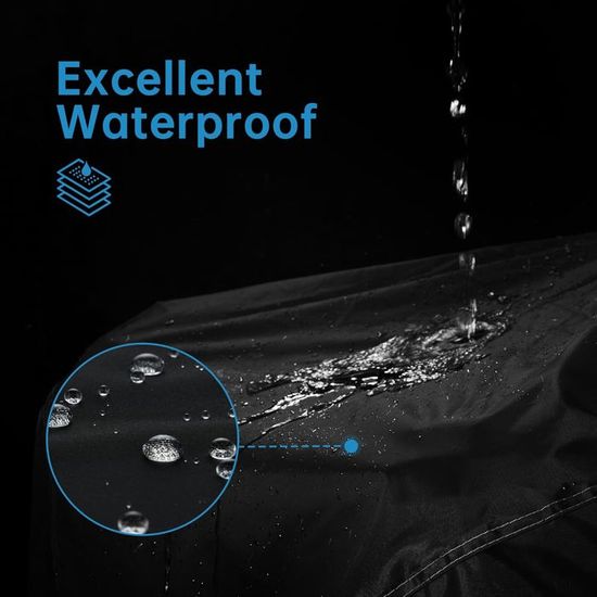 Housse Velo Exterieur Protection, Tissu Oxford 210D Epais Noir Bache Velo Exterieur Avec Trou De