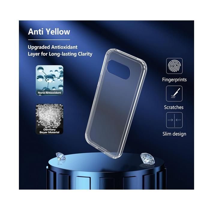 Coque Silicone Google Pixel 9A 5G - Ultra Fine Et Souple - Avec 2 Films Verre Trempé - Protection Anti-chocs Violet
