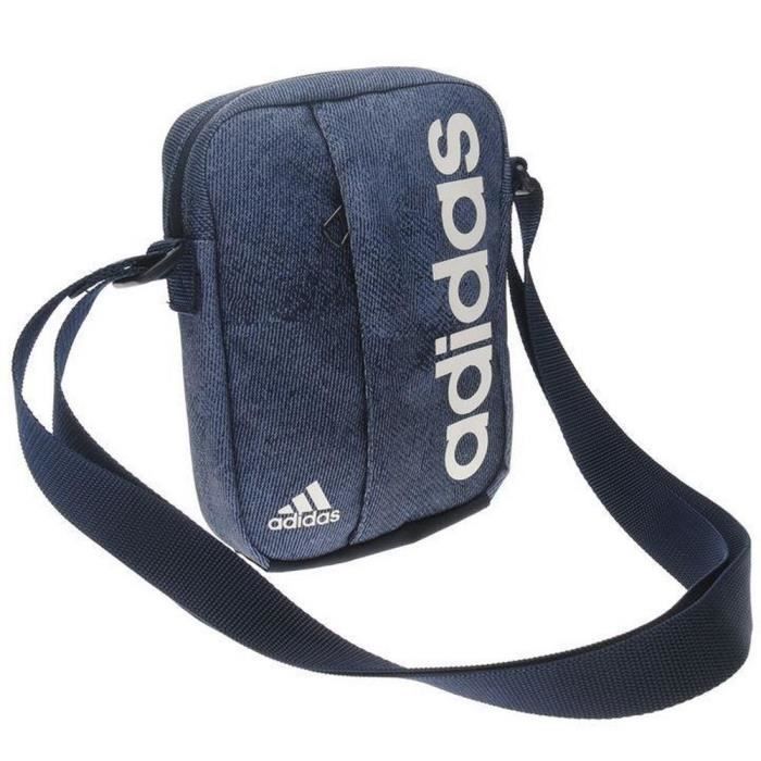 Sacoche Adidas Originals Linear Bleu Marine et Blanche Cdiscount