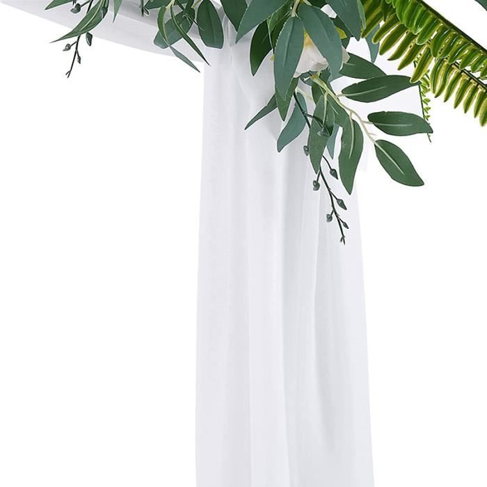 Showgeous 2 Panneaux Mousseline Mariage 28×20 Ft Beige – Tissu Drapé Arche Tonnelle Décoration Cérémonie