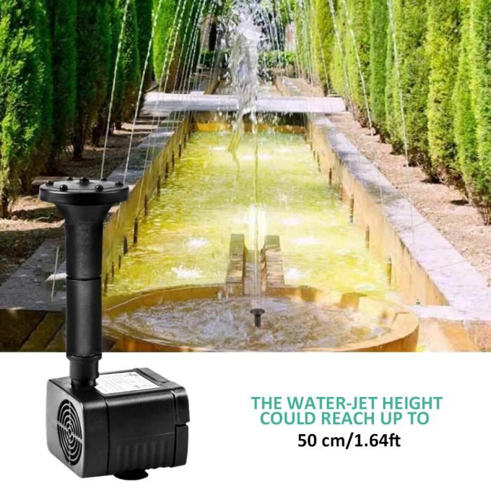 Pompe à Eau Solaire Extérieure Pour Bassin Ou Jardin - Avec Panneau Solaire, Jet Jusqu'à 45 Cm
