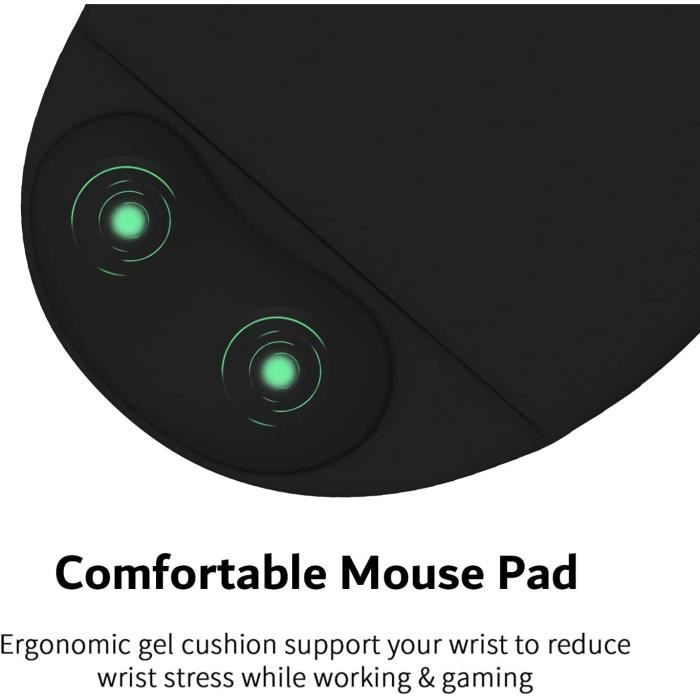 AJW-Tapis de Souris Ergonomique Repose Poignet Gel Mouse Pad
