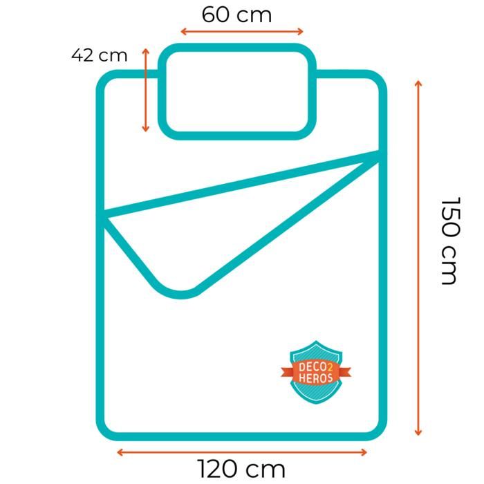 Meyco Baby Linge De Lit Branches Junior - Housse Couette 100% Coton Respirante 120x150 Cm, Sable