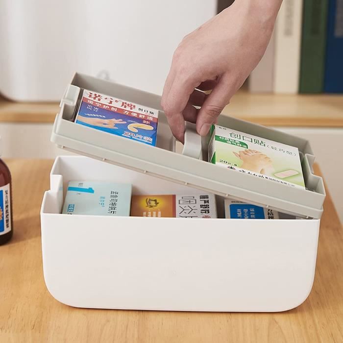 Boîte à médicaments boîte à pharmacie rangement de coffre de médecine  portable boite de rangement medicament imaginative,marr - Cdiscount Maison