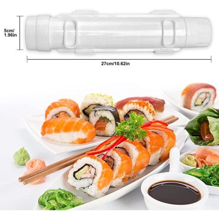 Machine à sushis, Sushi Bazooka, Sushi DIY Machine de fabrication de  légumes, viande, outil de laminage, accessoires de cu blanc - Cdiscount  Maison