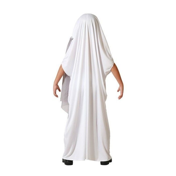 Déguisement d'Halloween pour enfant avec cape de fantôme blanche et sac