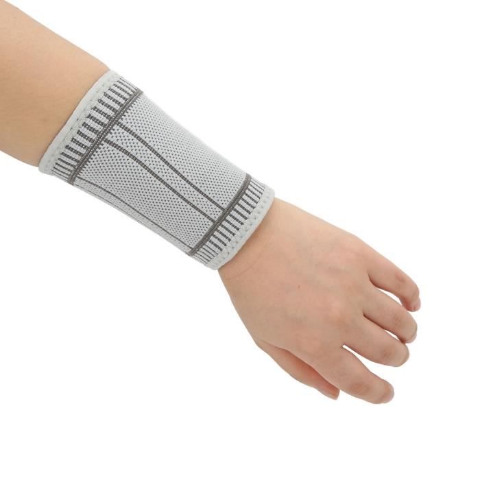 Bracelet - Sangle de compression réglable - Tissu élastique et respirant -  Manchon de soutien pour tennis, sport, exercice (bleu)
