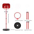 Panier de Basket, Ajustable Portable pour Enfants, Hauteur Réglable de 63-150cm, Intérieur Exterieur Jouet Ballon, Panier de Basket-3