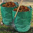 CampTeck 2x 500L Sac de Déchets Ordures de Jardin Robuste Sac Jardin Réutilisable Herbes Feuilles-3