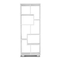 IDMarket Mensola Tania 161 Cm - Doppia Posizione, Bianco Ed Effetto Faggio, Mobile TV O Libreria