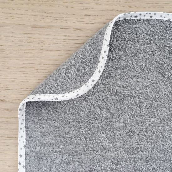 Tissu /éponge 100/% Coton certifi/é /Öko-Tex /Étoile Gris Bavoir Enfant Bavette r/églable avec Bouton /à pression Lot de 2 Bavoir B/éb/é Grande Taille