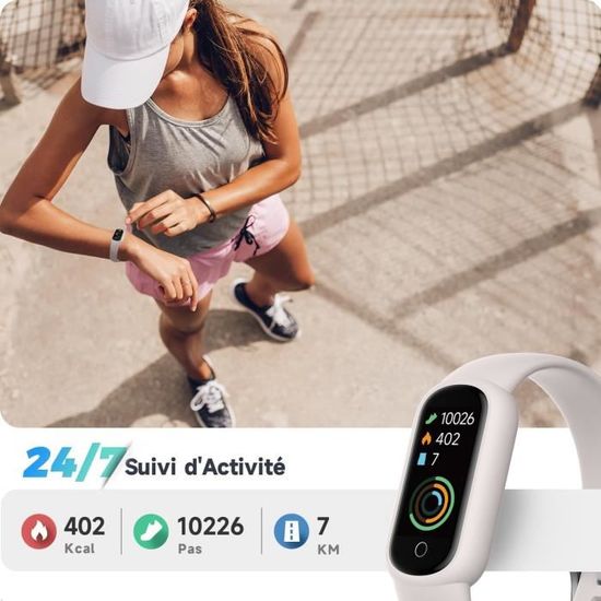 Montre Connectee Femme Homme Bracelet Connecte Avec 14 Sports Podometre Cardiofrequencemetre Surveillance Du Sommeil Et F3591 Cdiscount Telephonie