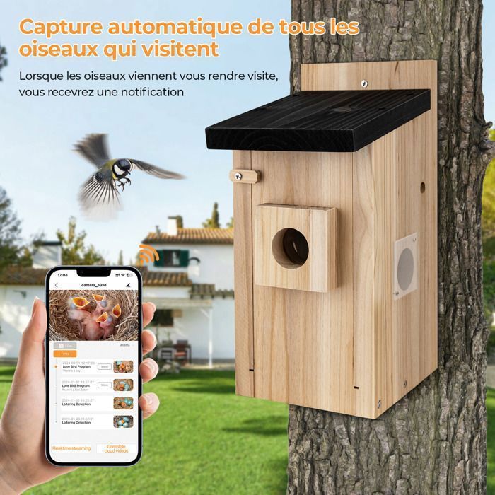 VOLIERE Nichoir pour oiseaux avec caméra, caméra pour nichoir d — free download